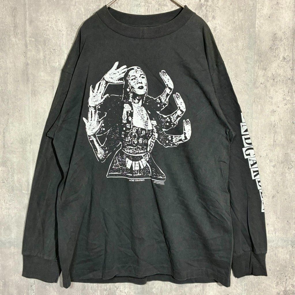 古着 Tシャツ 長袖 黒 ブラック ロンT ロングスリーブ メンズ