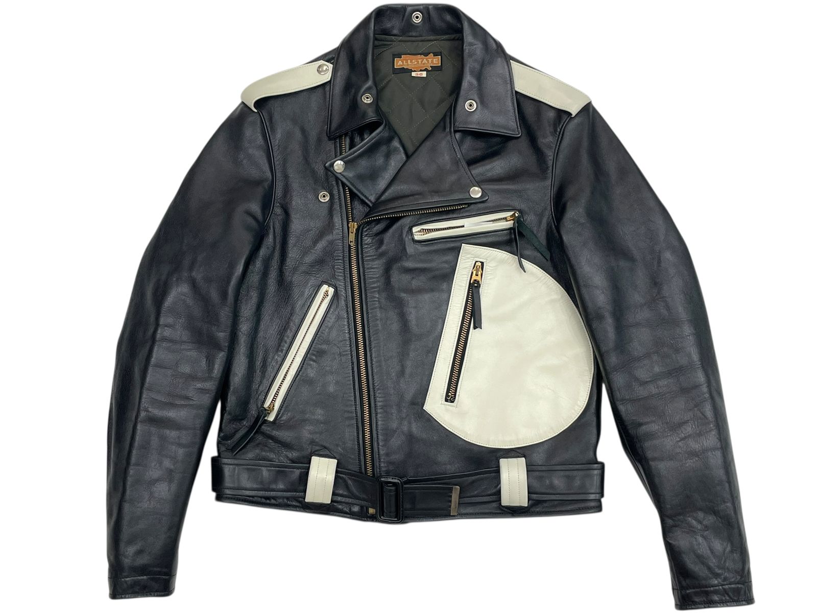 36 東洋エンタープライズ ALLSTATE オールステイト AS80036 ダブル Dポケ パンダ ライダースジャケット