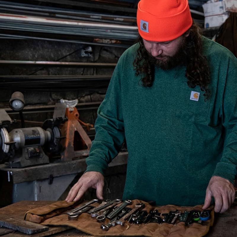 Carhartt 18ポケット ユーティリティロール 耐久性 防水 ツール整理ロールバッグ エッセンシャルツールロール カーハートブラウン 1