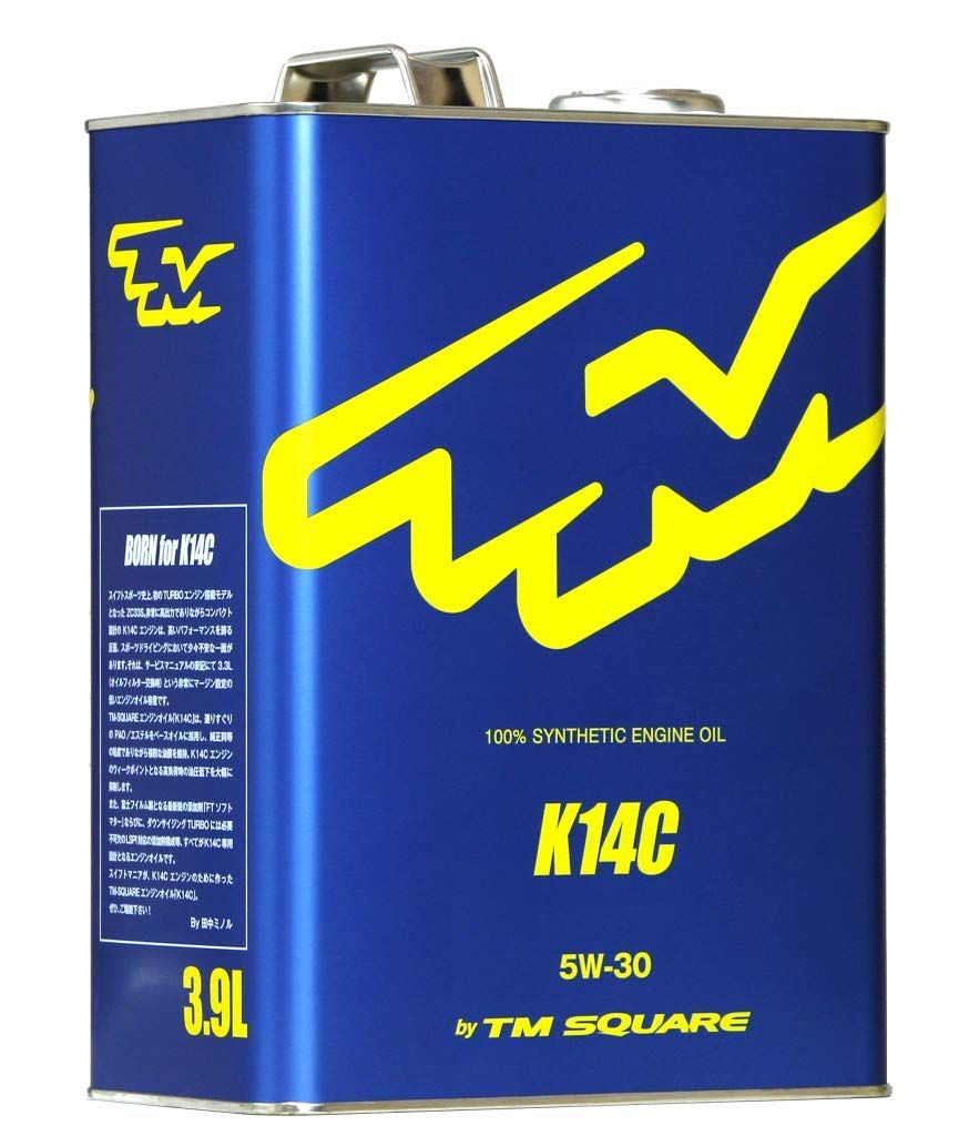 5W-30 化学合成油 PAO-エステル 3.9L K14C TMOL-V03901 TM-SQUARE TMスクエア スイフトスポーツZC33S エンジンオイル
