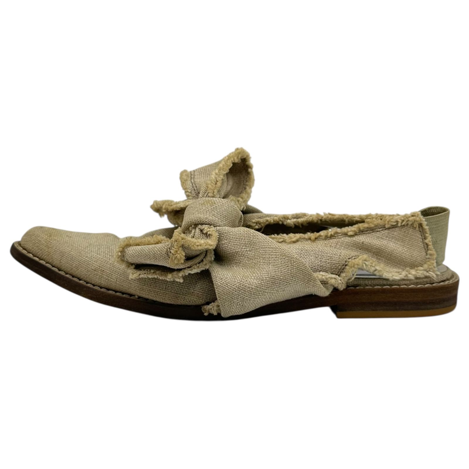 tricot COMME des GARCONS トリココムデギャルソン Big Ribbon Mule Sandals ビッグ リボン ミュール サンダル 23 cm ベージュ