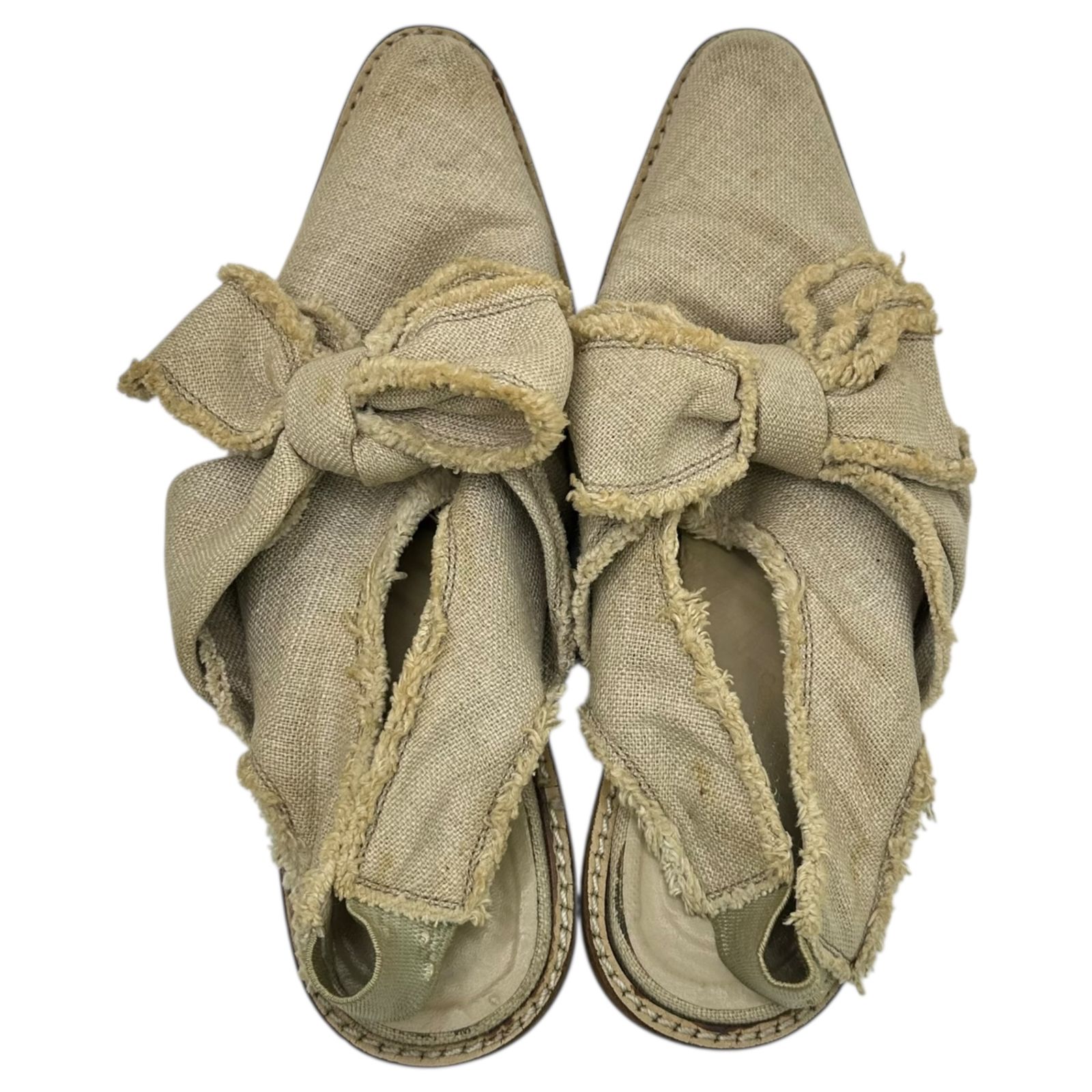  tricot COMME des GARCONS トリココムデギャルソン Big Ribbon Mule Sandals ビッグ リボン ミュール サンダル 23 cm ベージュ トングサンダル サンダル ミュール