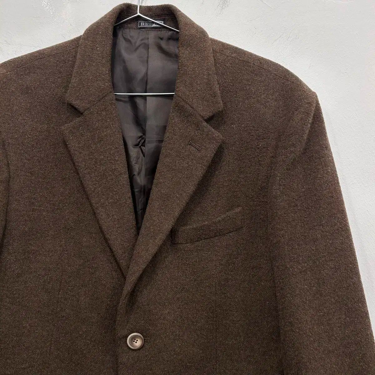 レッドオックス ウール ヘリンボーン ダブルボタン Classic カラ コート