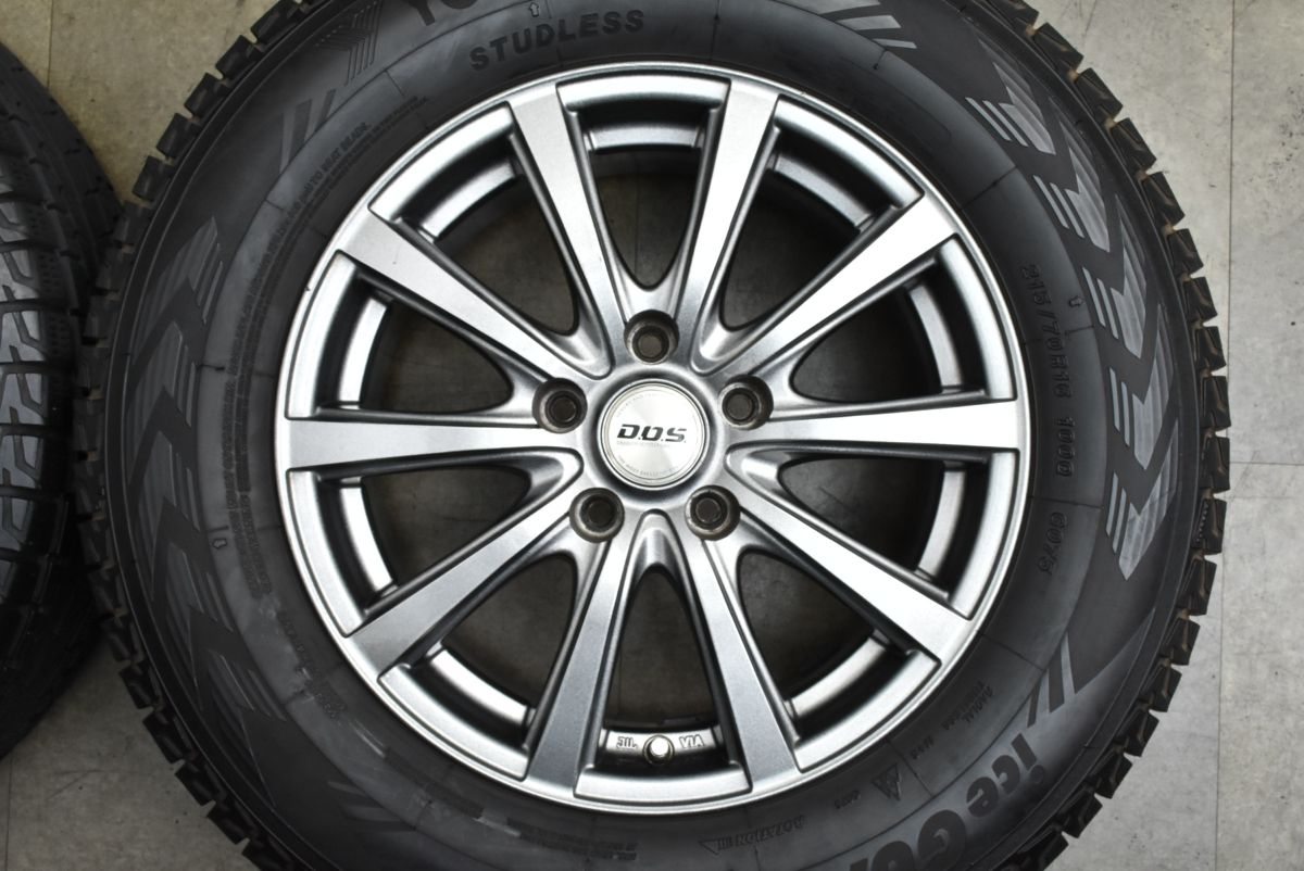  程度良好品 D O S 16 in 6 5 J 38 PCD 114 3 ヨコハマ アイスガード G 075 215 70 R デリカD アウトランダー RAV 4 ハリアー 可 16インチ タイヤ ホイールセット
