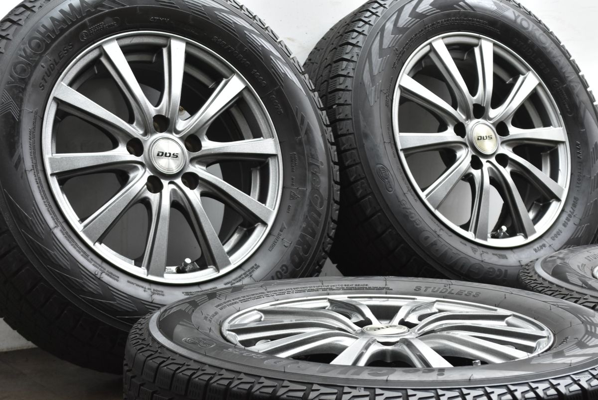 程度良好品 D O S 16 in 6 5 J 38 PCD 114 3 ヨコハマ アイスガード G 075 215 70 R デリカD アウトランダー RAV 4 ハリアー 可