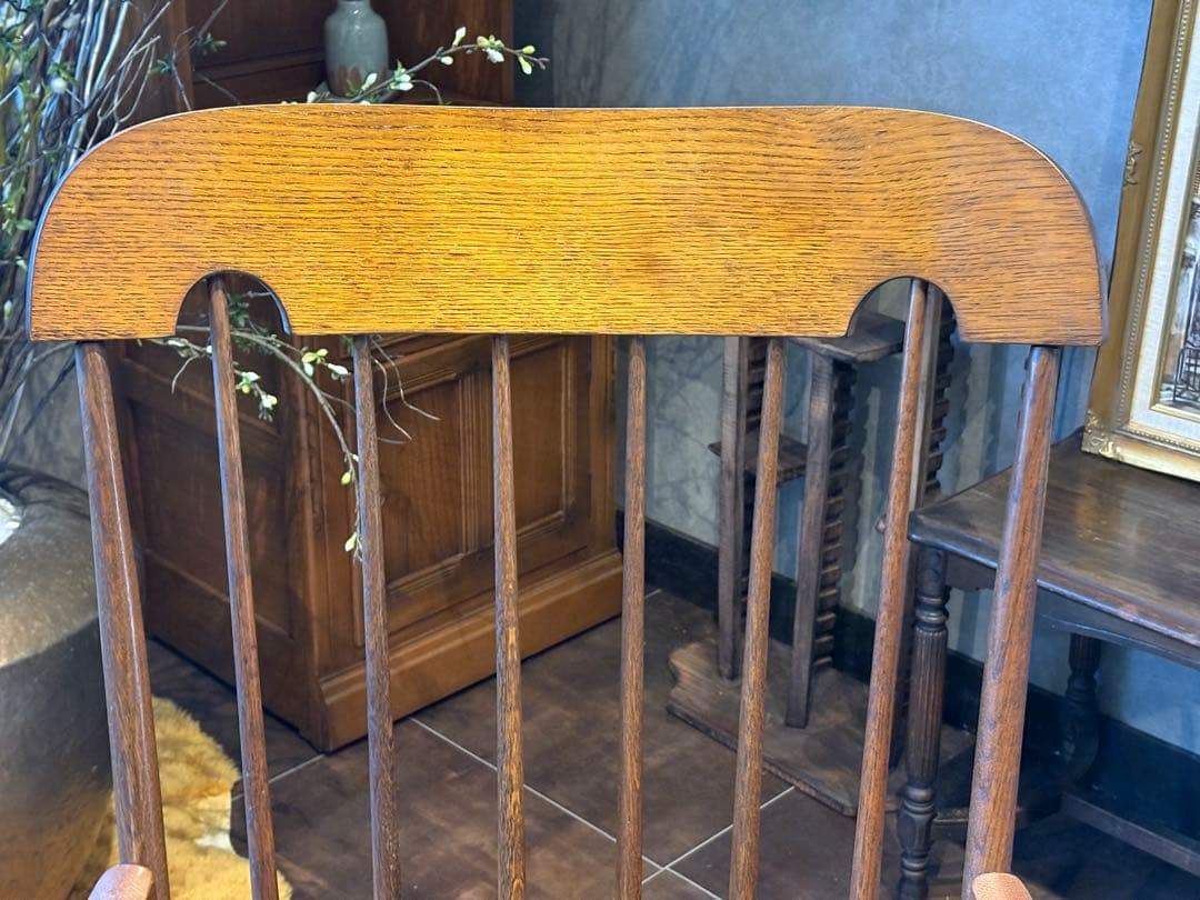 ②飛騨産業 キツツキマーク ロッキングチェア ダイニングチェア