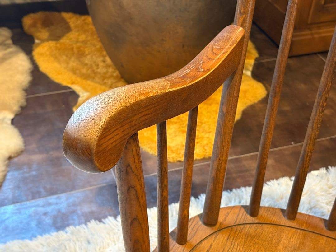 ②飛騨産業 キツツキマーク ロッキングチェア ダイニングチェア ビンテージ nG ②飛騨産業 キツツキマーク ロッキングチェア ダイニングチェア