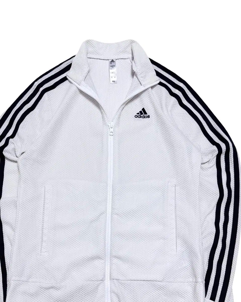 アディダス 白 メッシュ トラックジャージ