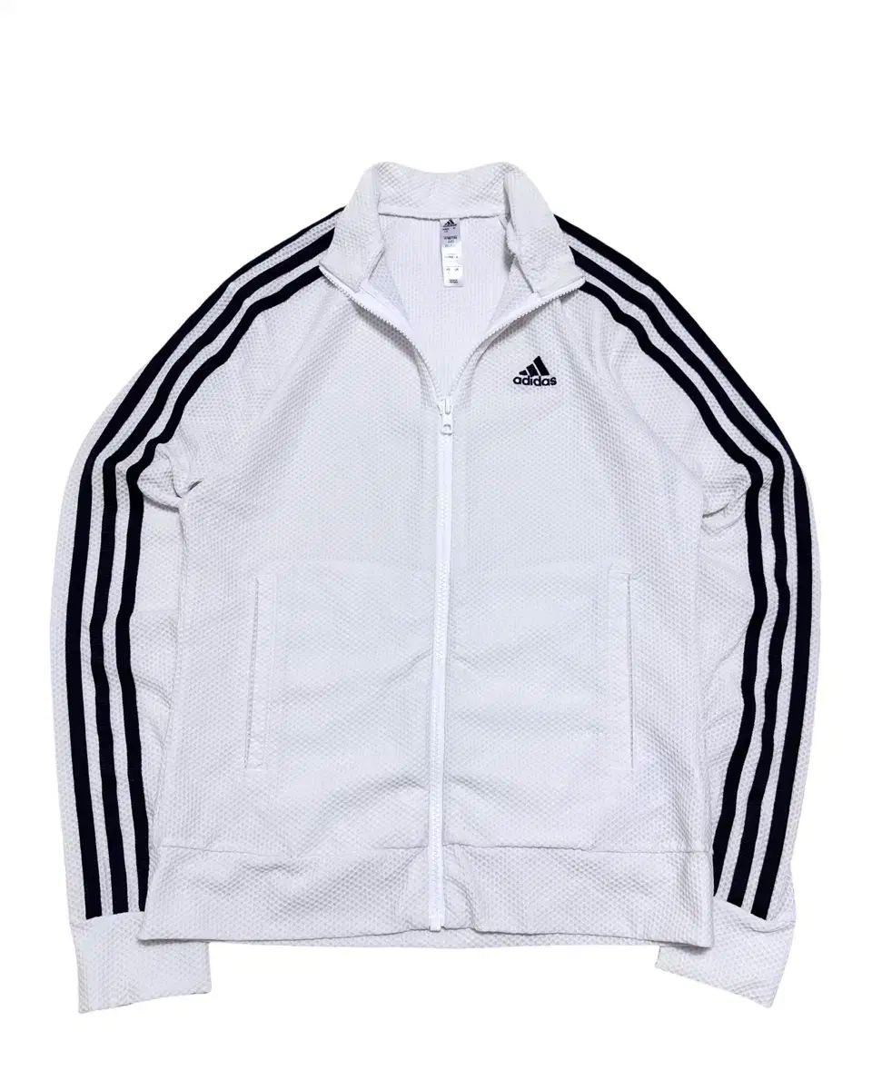 アディダス 白 メッシュ トラックジャージ