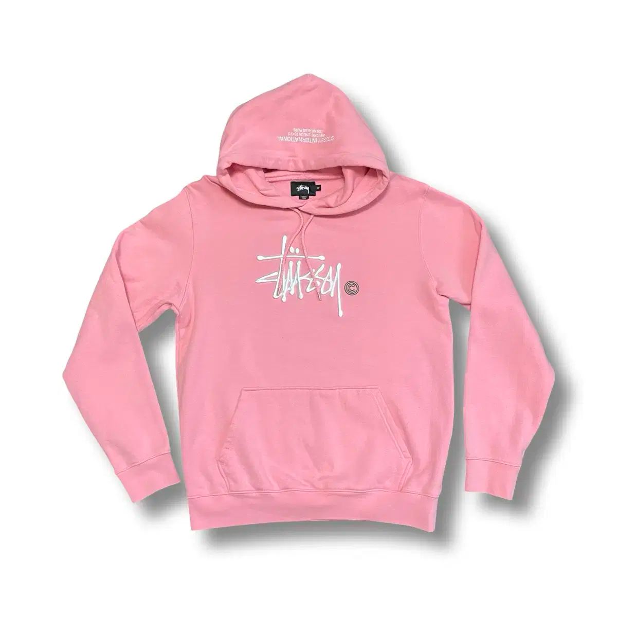 M STUSSY ピンク 起毛 WHO Tシャツ