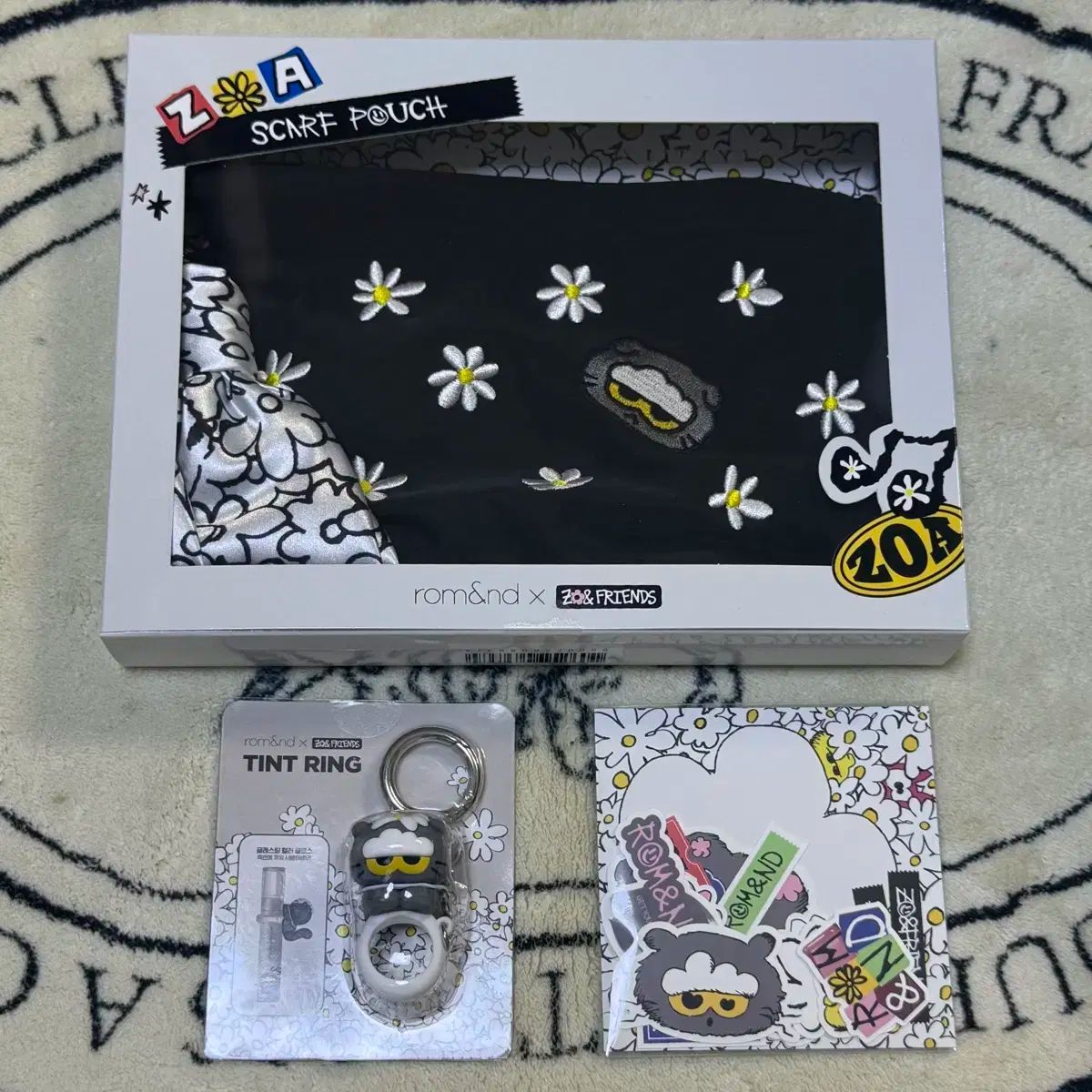 G-DRAGON ジードラゴン ロムアンド ジョアンフレンズ 贈呈品 セット ポーチ ティント リング ステッカー