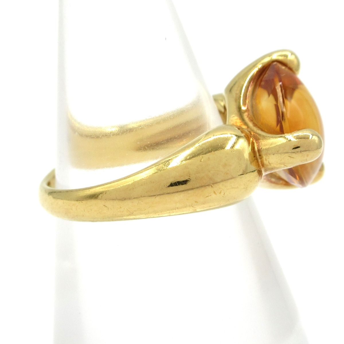 田崎真珠 TASAKI タサキシンジュ リング - K18YG×オレンジ 総重量 6.8g