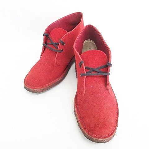 クラークス clarks ブーツ デザートブーツ ショートブーツ スエード レザー 英国製 レッド 赤 4