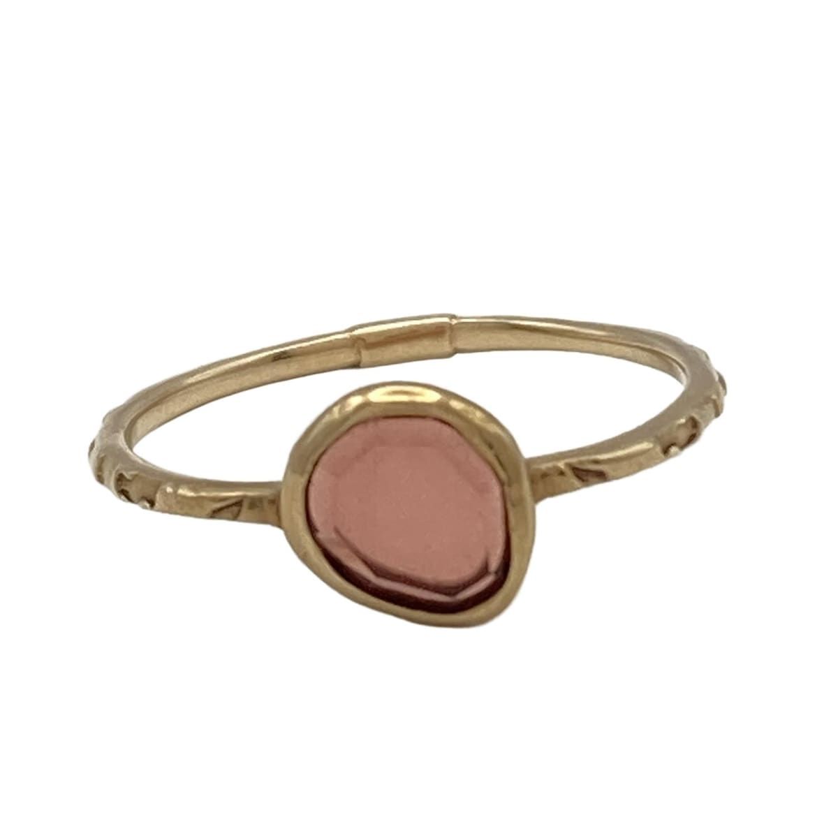 agete アガット リング - K10PG×ピンクベージュ