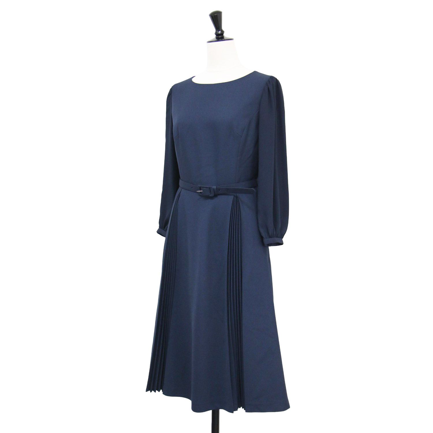 STRAWBERRY-FIELDS ストロベリーフィールズ ワンピース ネイビー 紺