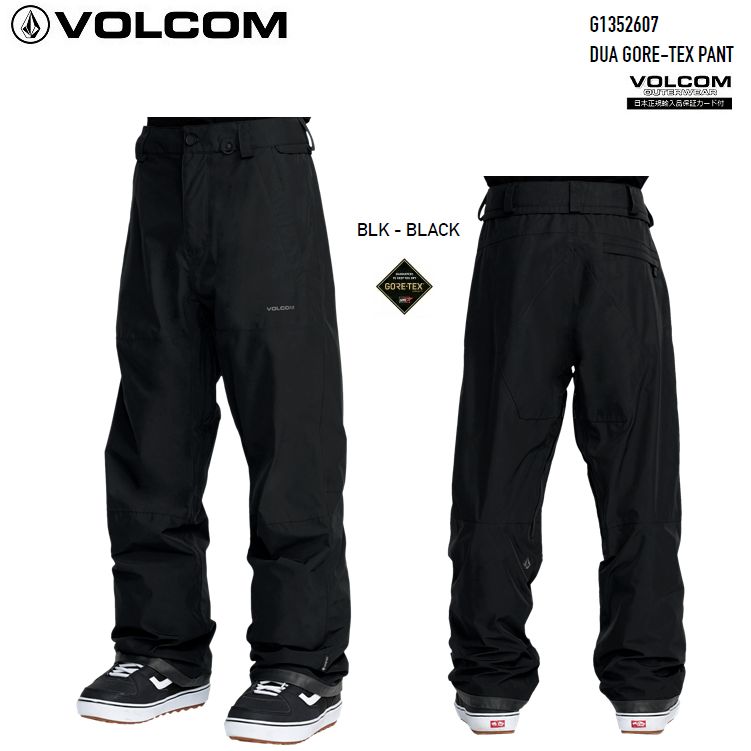 VOLCOM 25-26 DUA GORE-TEX PANT BLACK 2026 ボルコム デュアゴア GORE-TEX 2LAYER ゴアテックス 防水ウェア ゴア GORE 防水 ウェア