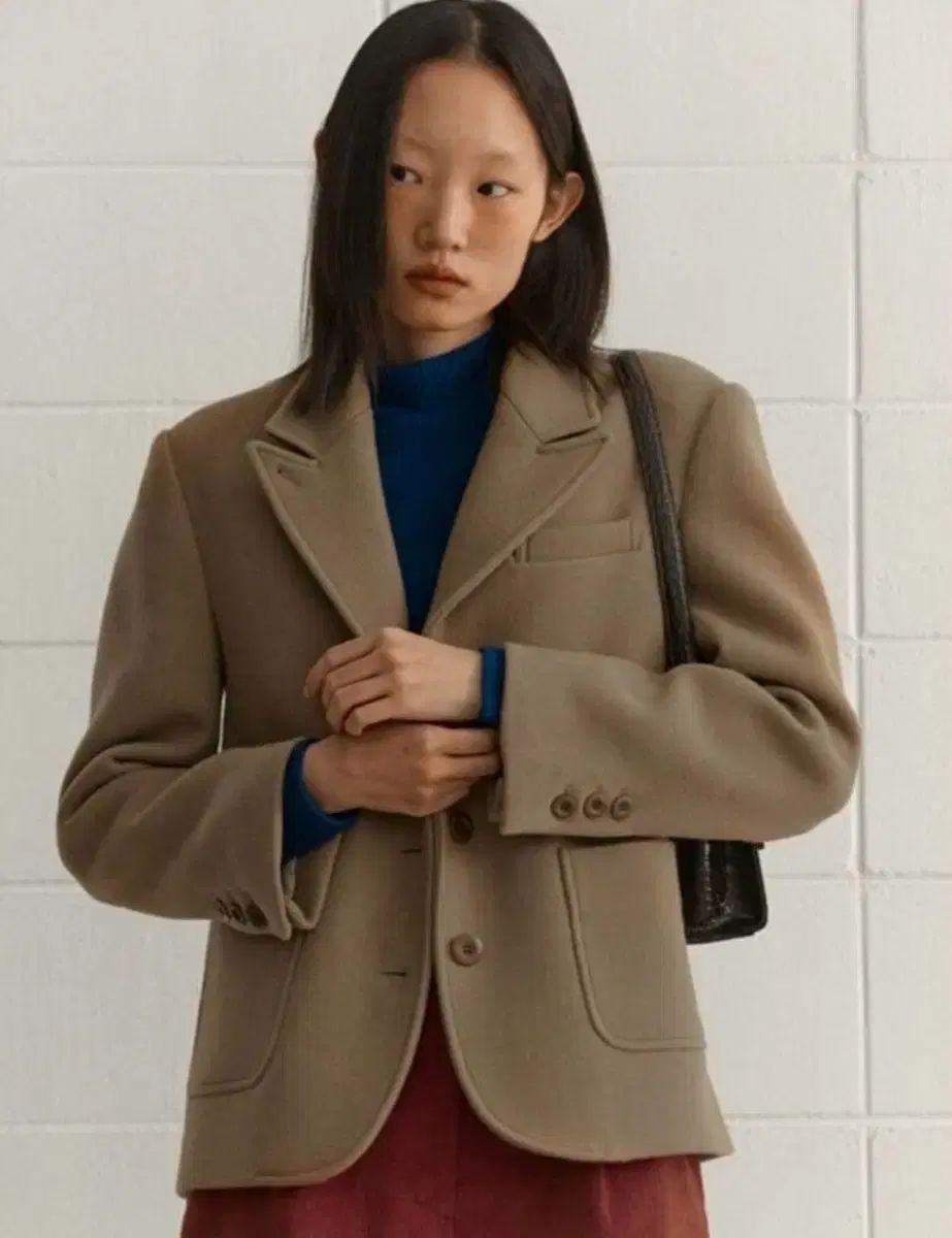 シエンヌ ミルフォード オリーブカーキ ウールジャケット