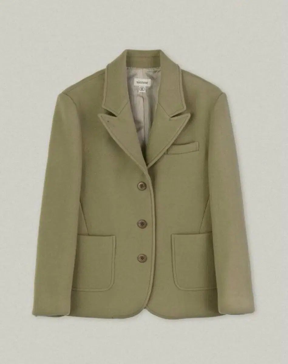 シエンヌ ミルフォード オリーブカーキ ウールジャケット GULLKHAN_COM