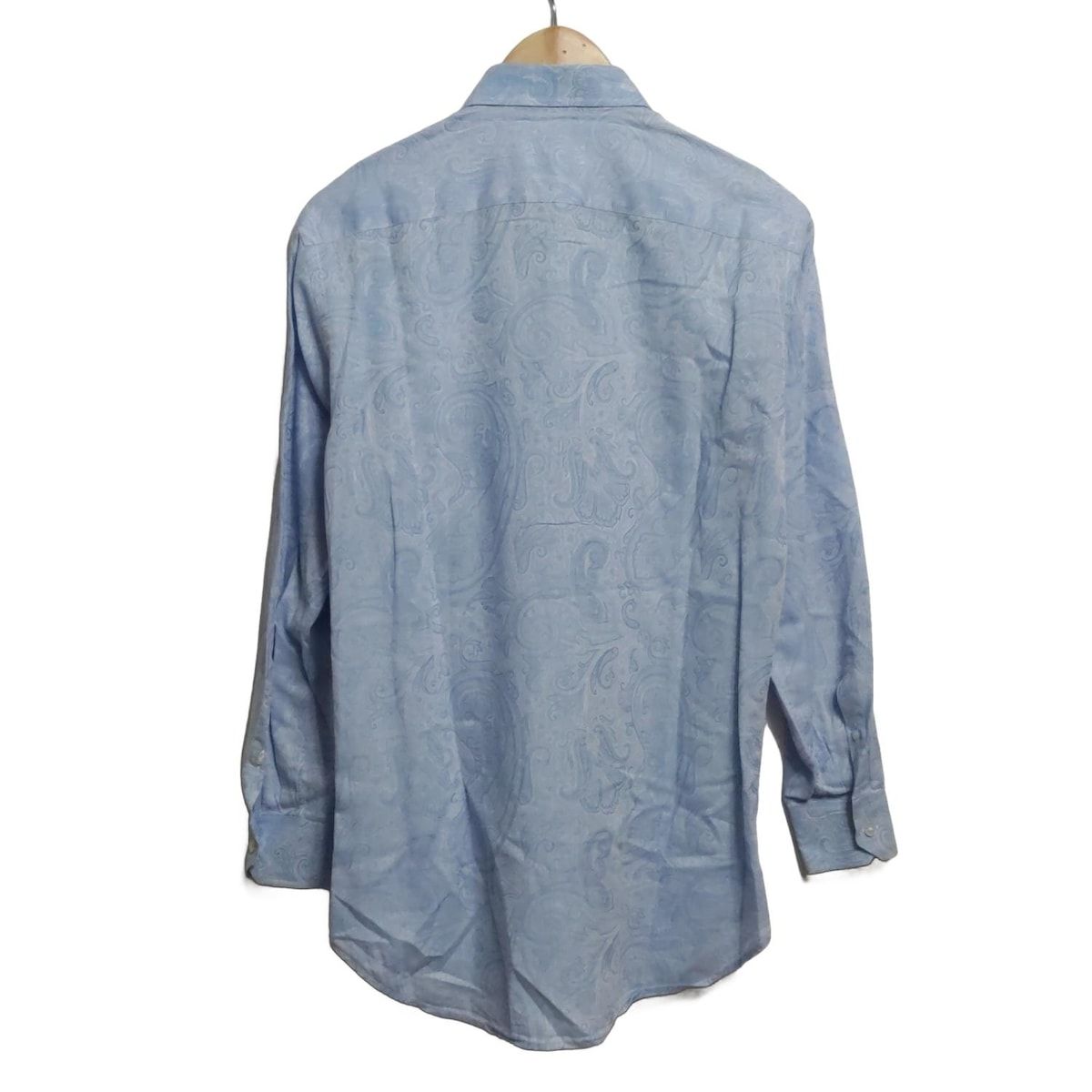 ETRO エトロ 長袖シャツ メンズ - ライトブルー×白 ペイズリー柄