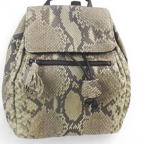 Sun Remy サンレミー バックパック リュックサック ベージュ パイソン レザー