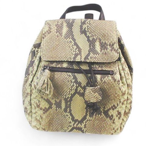 Sun Remy サンレミー バックパック リュックサック ベージュ パイソン レザー