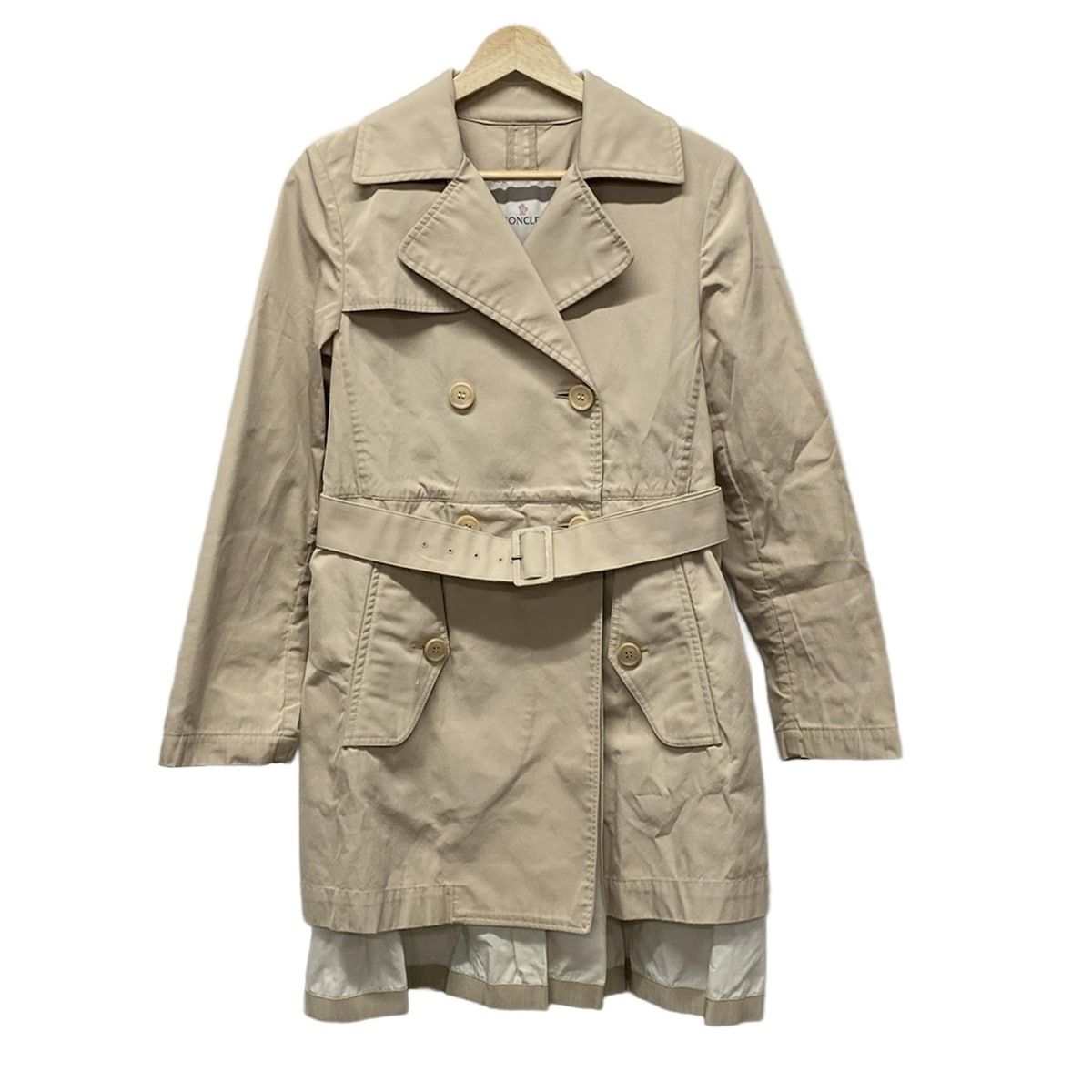 MONCLER モンクレール トレンチコート サイズ1 S レディース ADELINE アデリーヌ ベージュ×アイボリー 長袖 春 秋