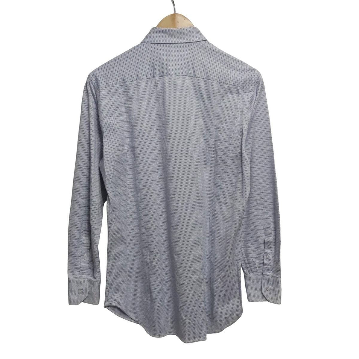 ETRO エトロ 長袖シャツ メンズ - 白×ネイビー