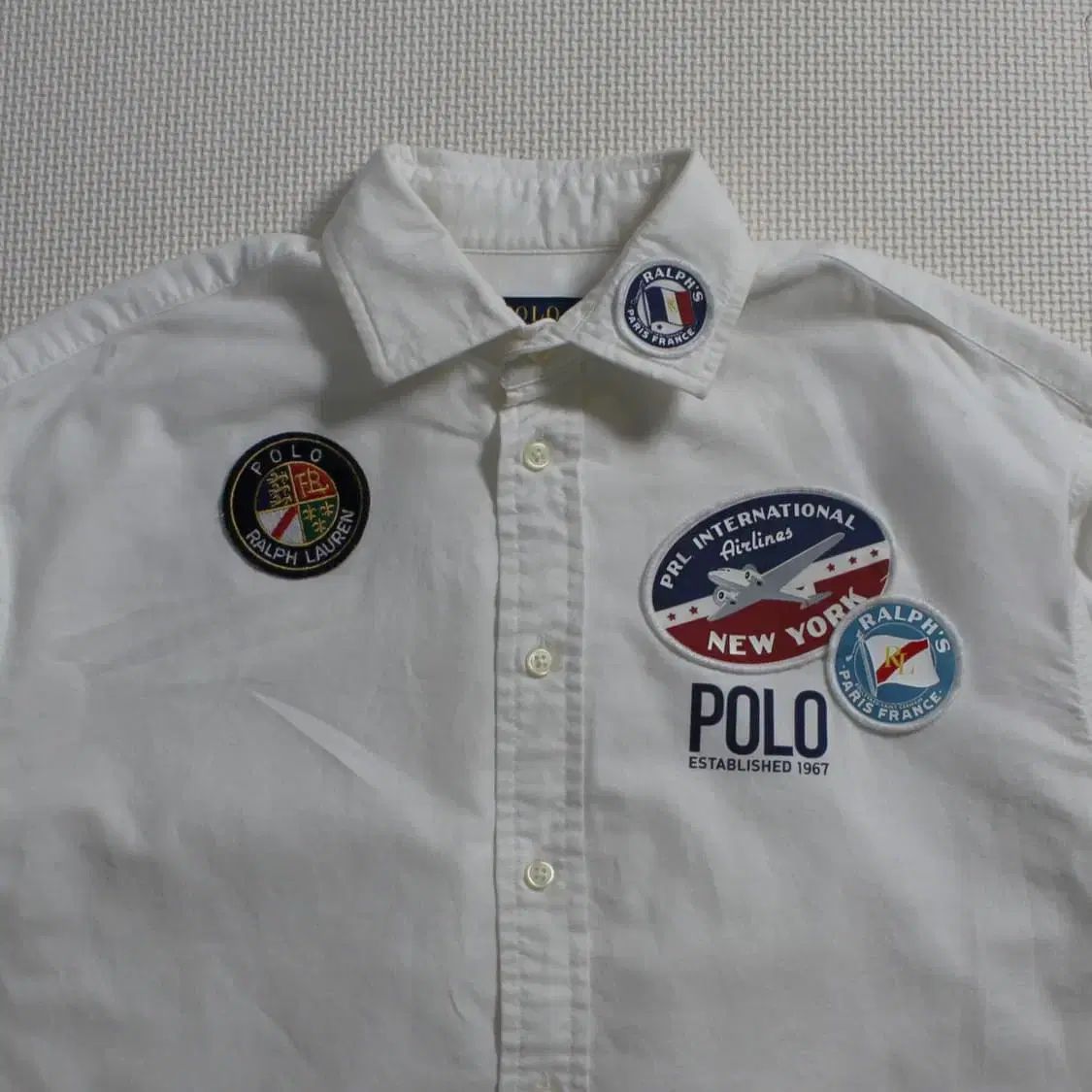 POLO RALPH LAUREN ポロラルフローレン モデル インターナショナル エアライン パッチ オックスフォード シャツ