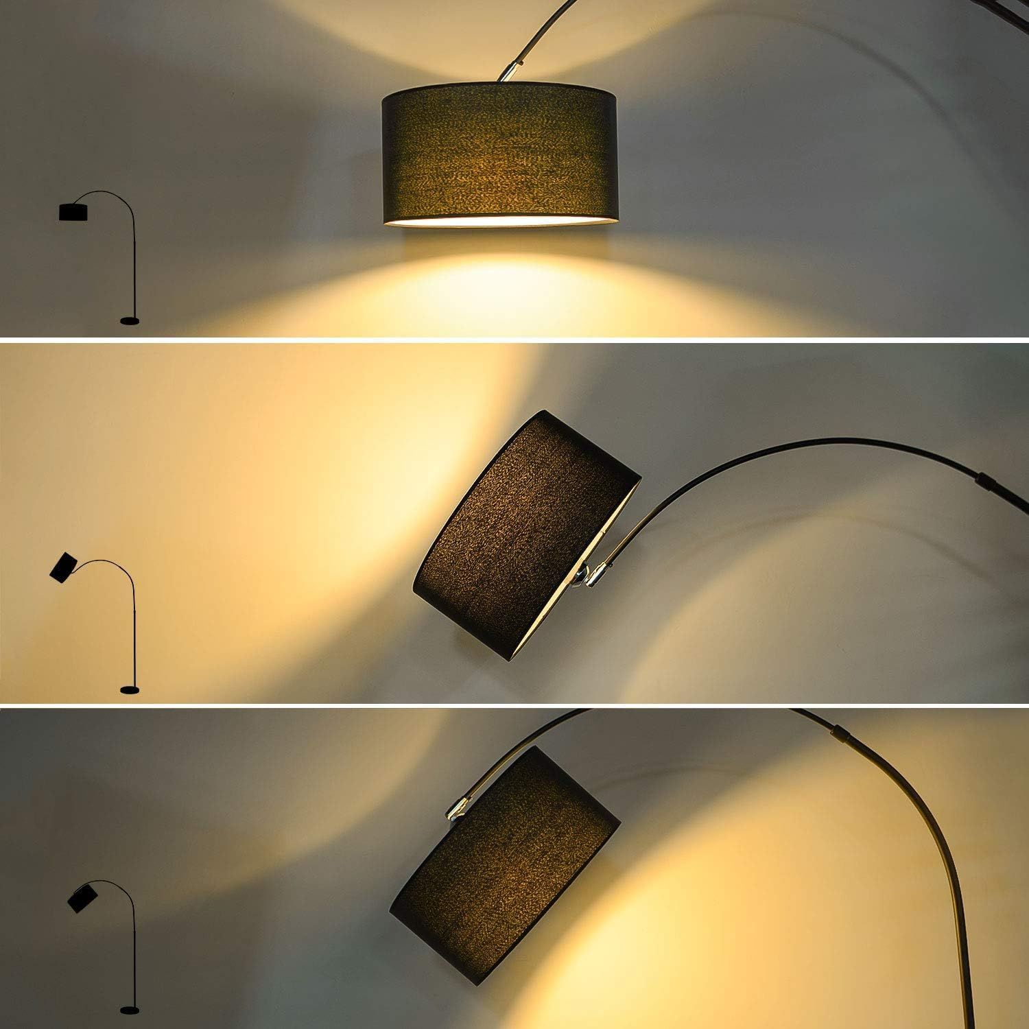 リビング-寝室用 読書に適用 仕事 勉強 ライトスタンド 照明灯 組み立て式 釣り形状 暖白色 暖色 ブラック フロアライト3階段調光白色 フロアランプ フロアスタンド NEXPOTALLINN_EU