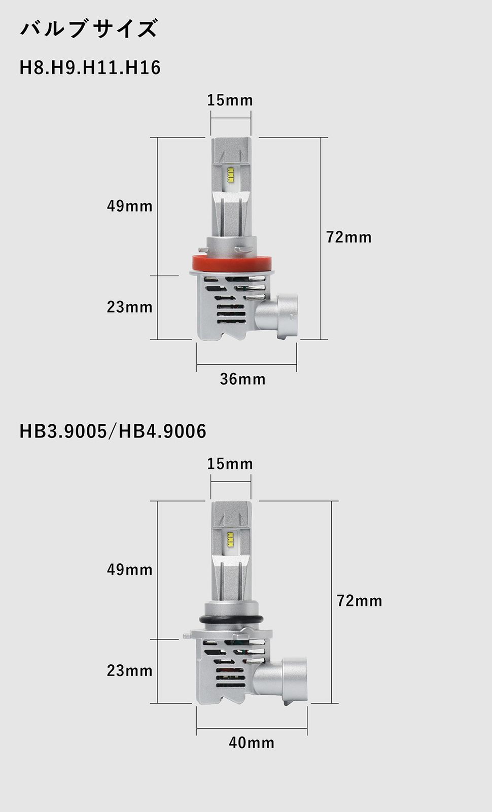 【Hi】 ロードスター NB 後期 H12.7 H16.8 hb3 LED ハイビーム HB3 バルブ hb4 LED フォグ HB4 フォグランプ LED ヘッドライト 雨、雪に強い 見える イエロー ハロゲン LED化