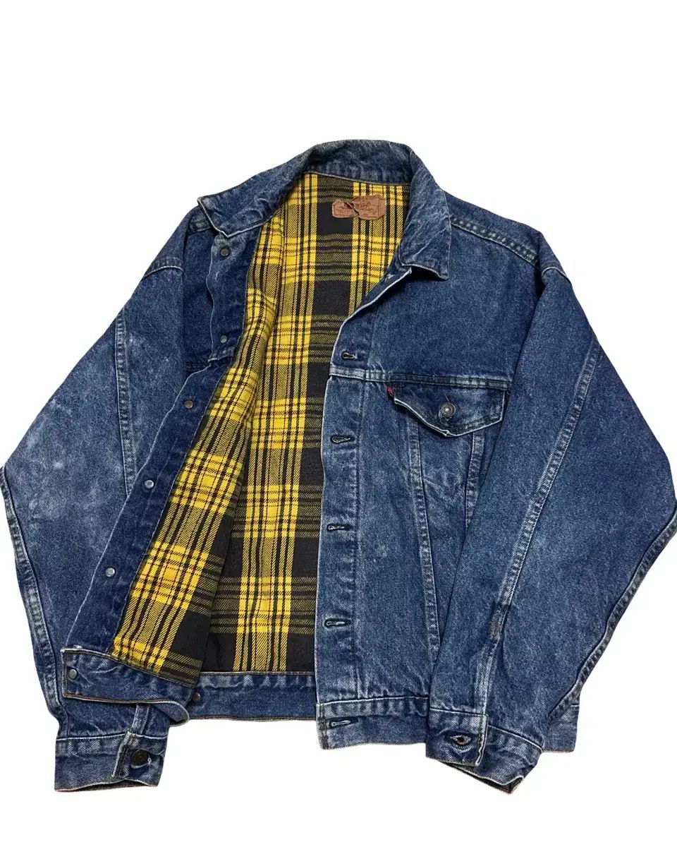 LEVI S® 裏地 CHECK 起毛 デニム トラッカー ジャケット KANDAIZUMI_COM