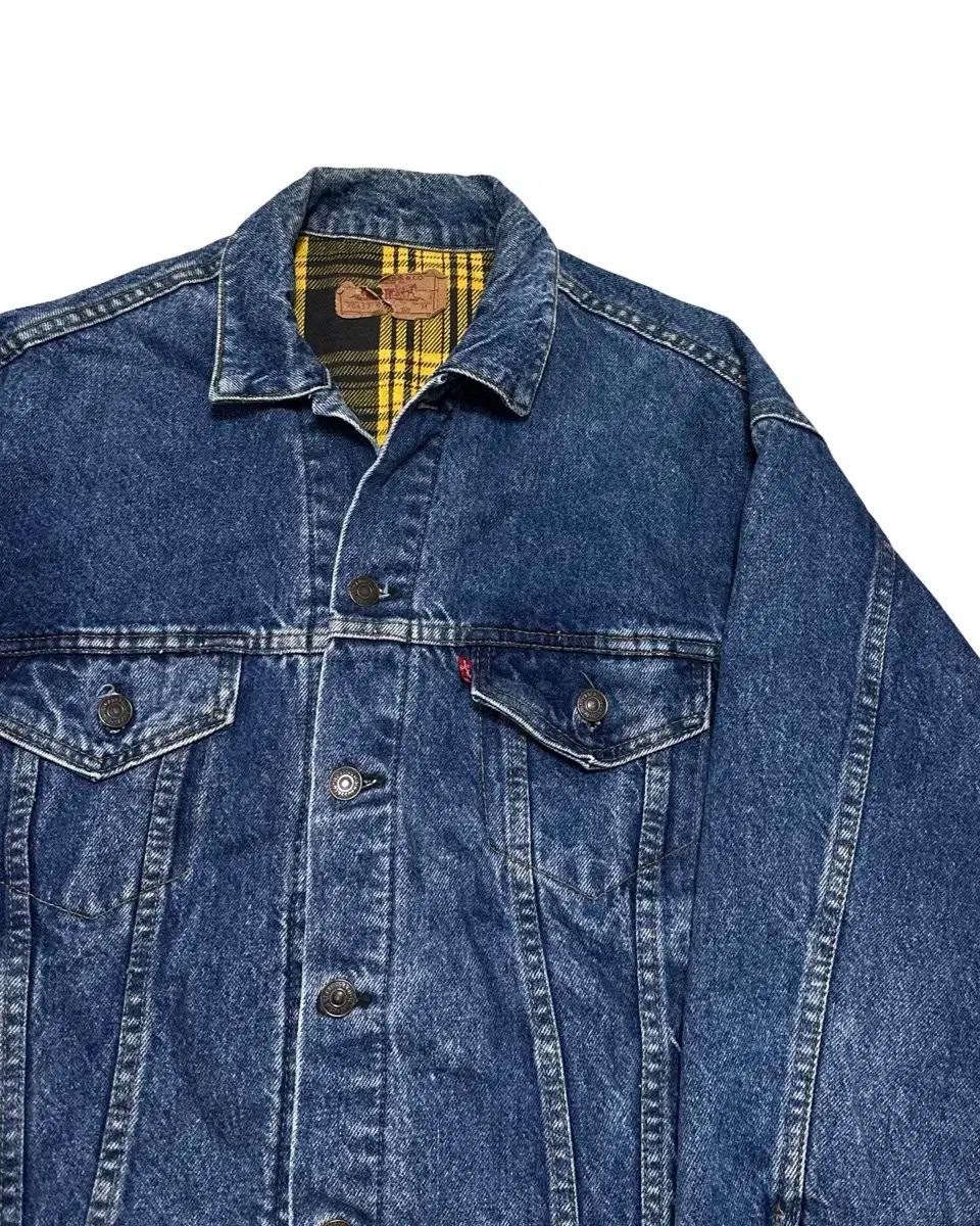 LEVI S® 裏地 CHECK 起毛 デニム トラッカー ジャケット