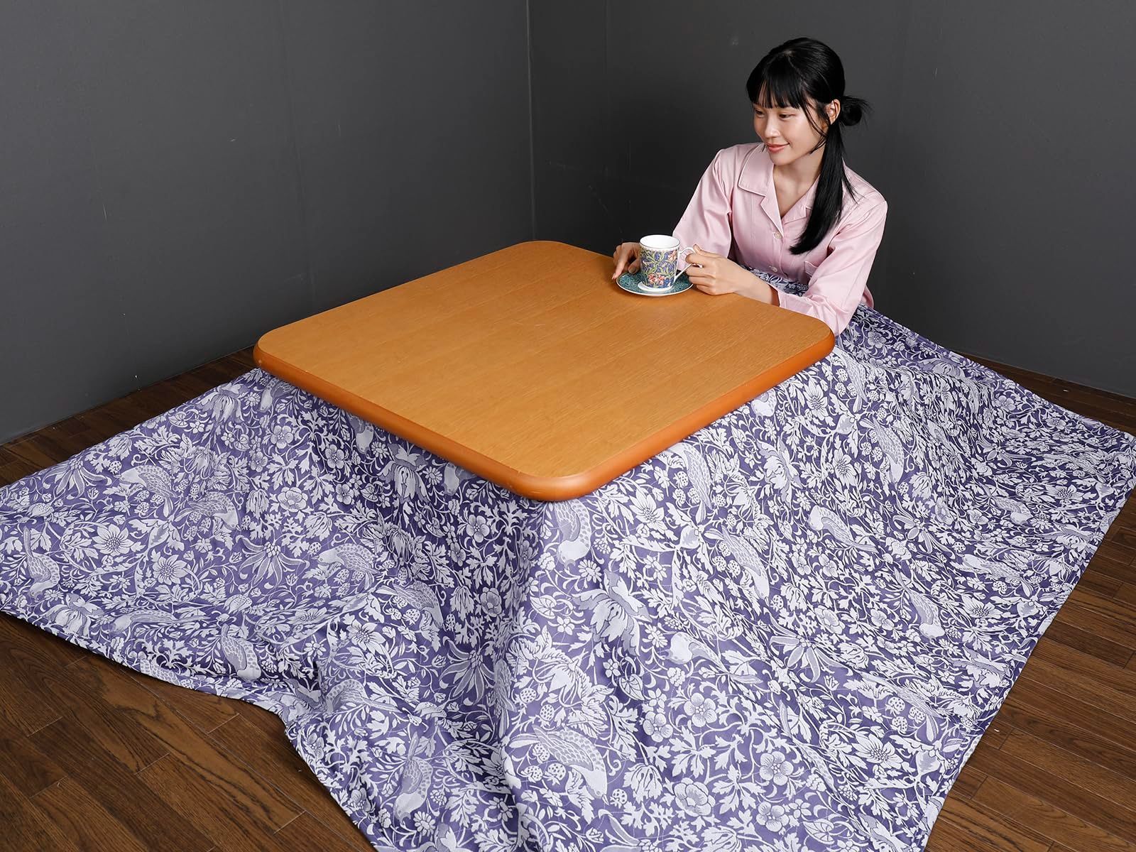 V-A ヴィクトリア-アルバート博物館 いちご泥棒 ブルー マルチカバー長方形 200×240㎝ ロマンス小杉