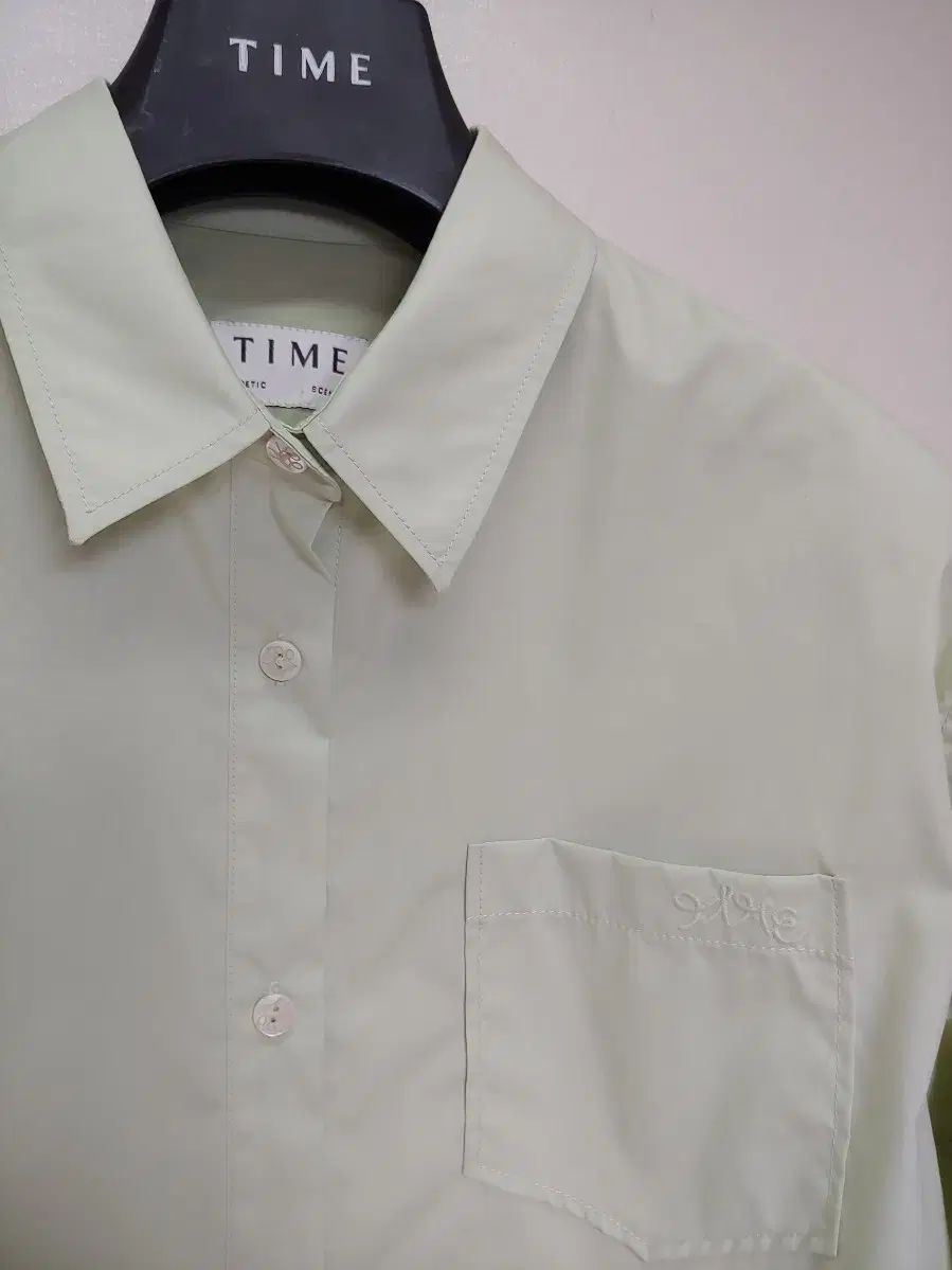 2025 TIME 刺繍 ポケット シャツ