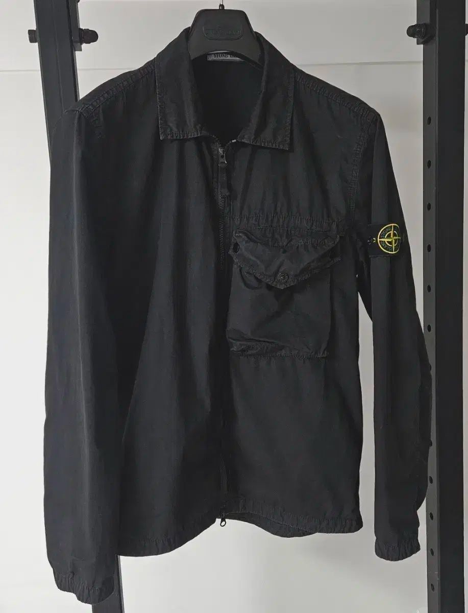 STONE ISLAND ストーンアイランド エフェクト オーバーサイズシャツ ブラック L