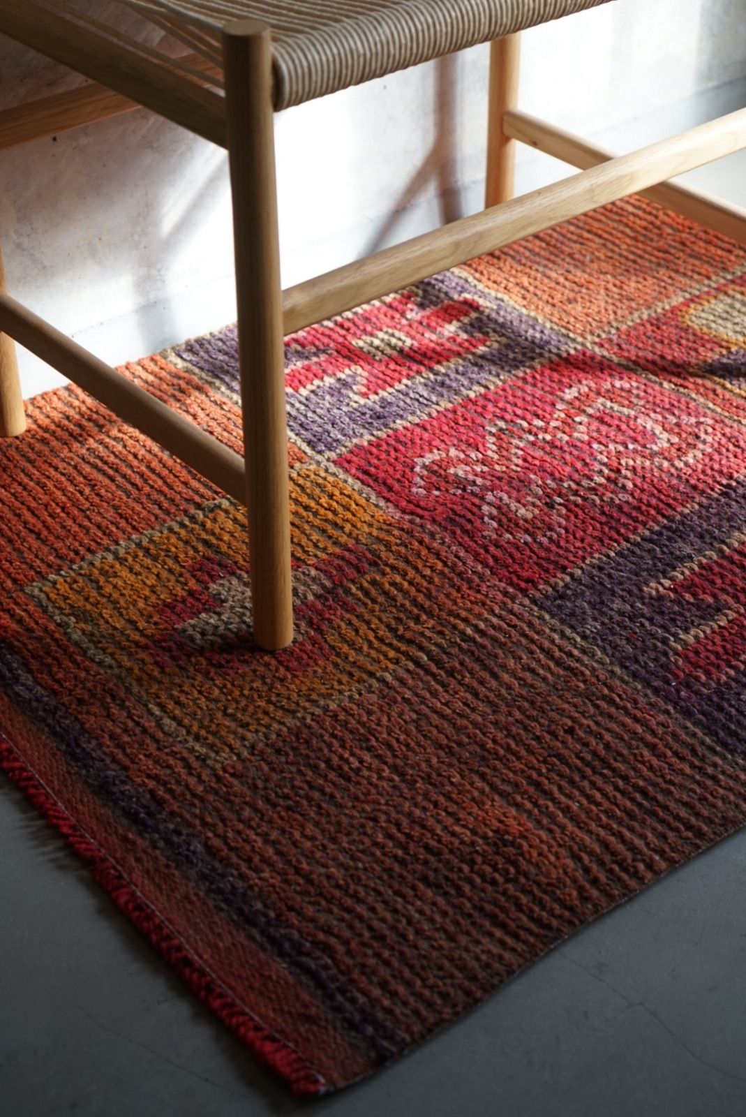 ヴィンテージラグ トルコ スモールサイズ オレンジ エスニック 97 × 74 cm No.TR25184 MARWIL-DEMENAGEMENTS_CH