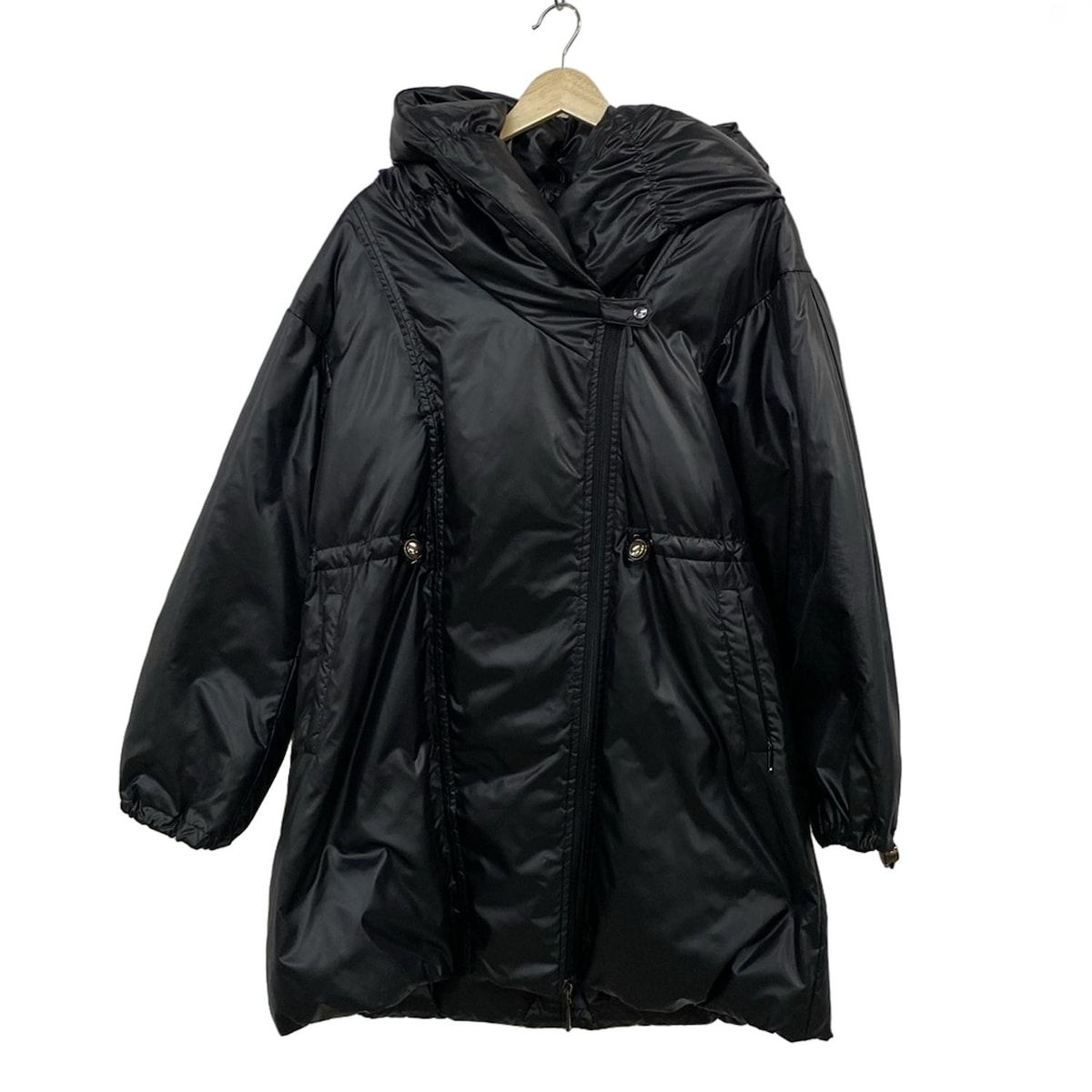 Leilian レリアン コート サイズ11 M レディース - 黒 長袖 中綿 秋 冬