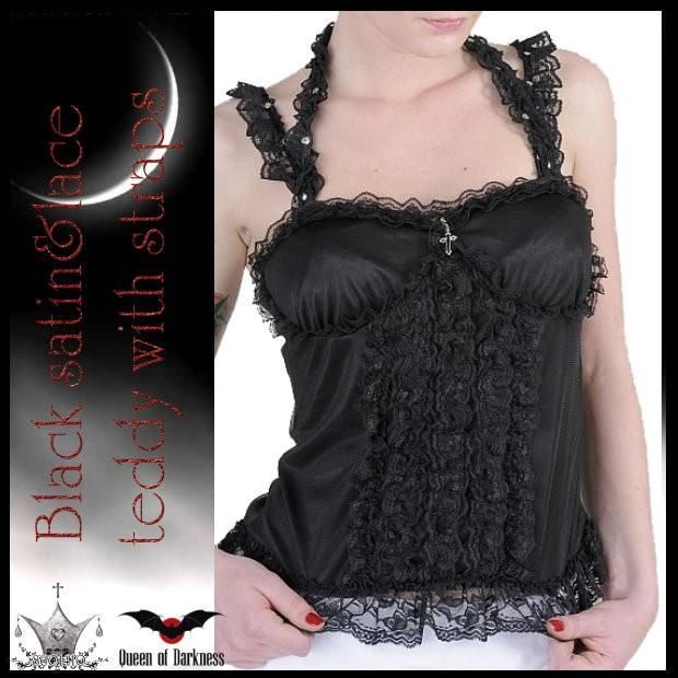 ゴシック ビジュアル フリル-十字架のホルターネックキャミソール レディース トップス wot245