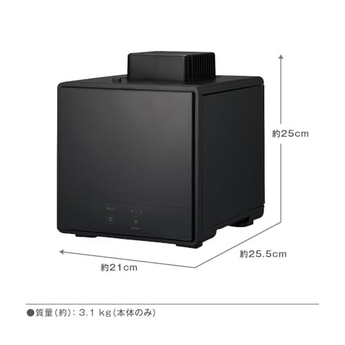 お手入れカンタン加湿器 ドウシシャ 加湿器 スチーム式 プレハブ10畳 木造6畳 容量1 6 静音 35 dB以下 3段階切替 KSA 351 ブラック dccc 85 d 7