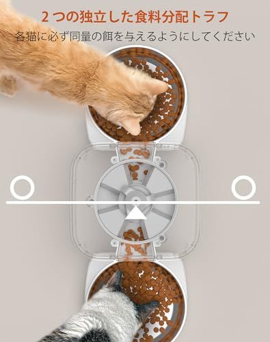自動給餌器 猫 犬 2匹 タイマー式 3 5 L容量 定時定量 1日6食 餌 自動 のステンレスボウル付き 中小型犬用 自動餌遣り機 複数の鮮度保持 水洗い 音声録音 手動給餌 緊急電源 詰ま 17 c 1 b 074