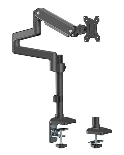 EastForce 自由自在 8関節ロングモニターアーム 17 32インチ 耐荷重2 8kg シングル VESA規格 ケーブル収納 ブラック 40f164fb