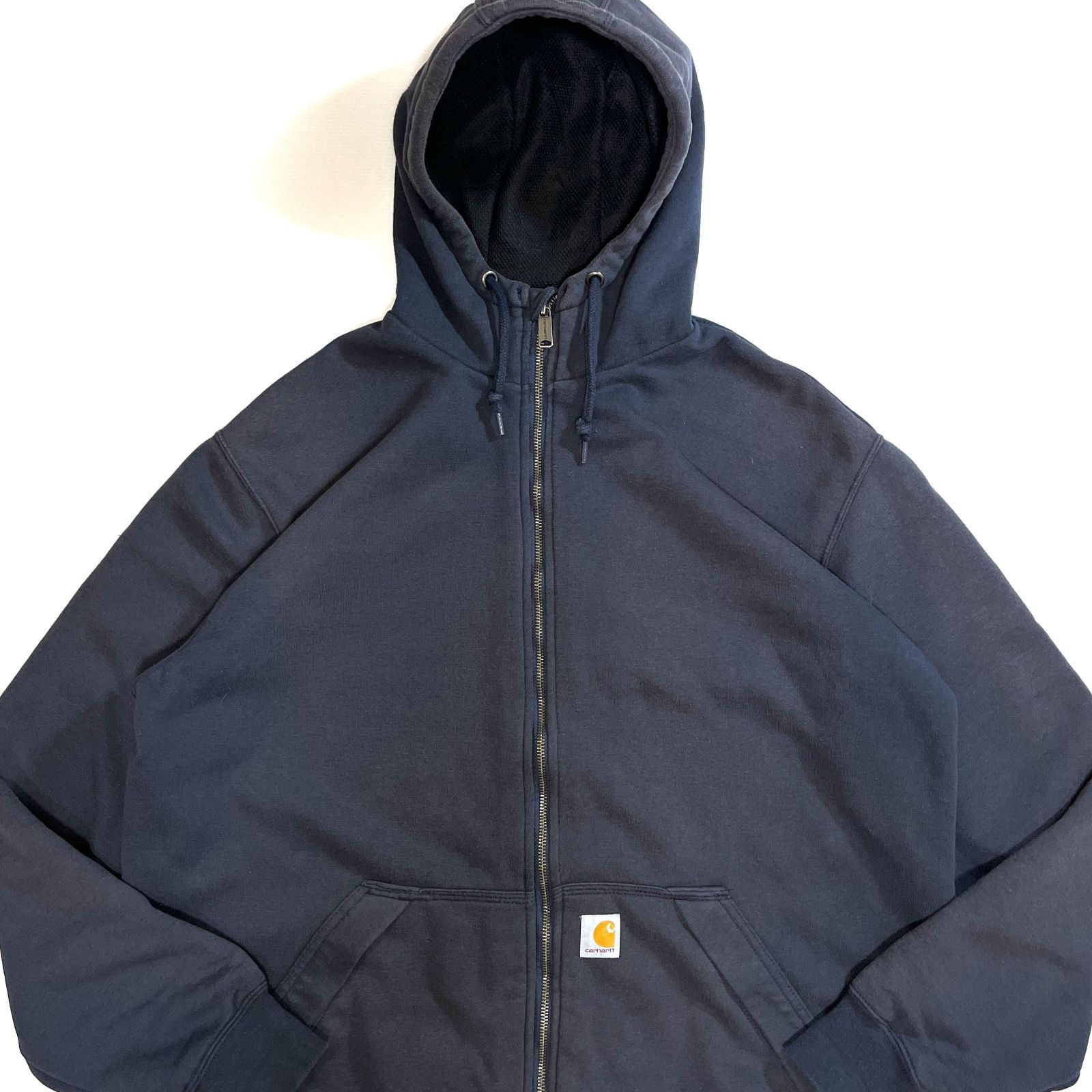 ナス紺サンフェード Carhartt カーハート ジップアップ サーマル 