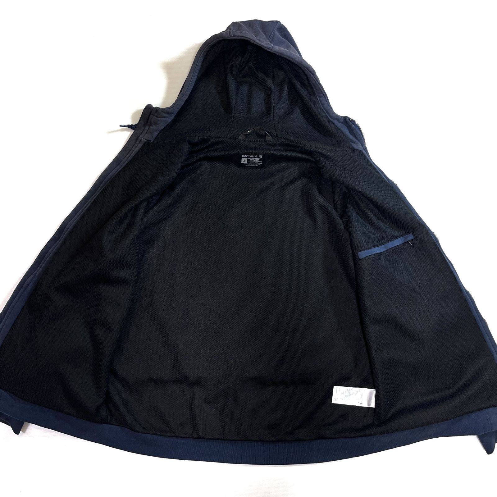 ナス紺サンフェード Carhartt カーハート ジップアップ サーマル 