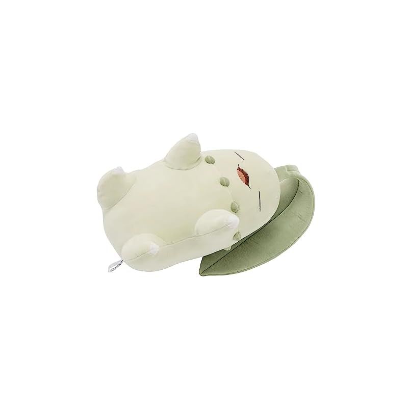 【新品】 ポケモンセンターオリジナル もっちりぬいぐるみ Pokemon Sleep おやすみチコリータ 30×20×16.5(H×W×D:) 0