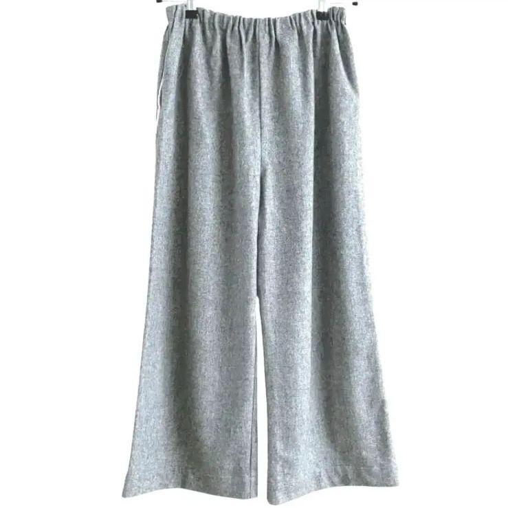 pot and tea ウール ナイロン ワイドパンツ S