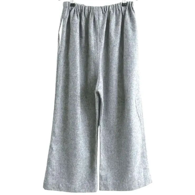 pot and tea ウール ナイロン ワイドパンツ S