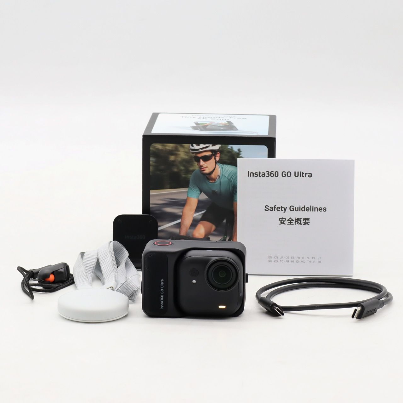 Insta360 GO Ultra バンドル CINSABEA-GOUltra02 ミッドナイトブラック 超小型4Kアクションカメラ 手ブレ補正 防水 Vlog 旅行 アウトドア スポーツ撮影に最適