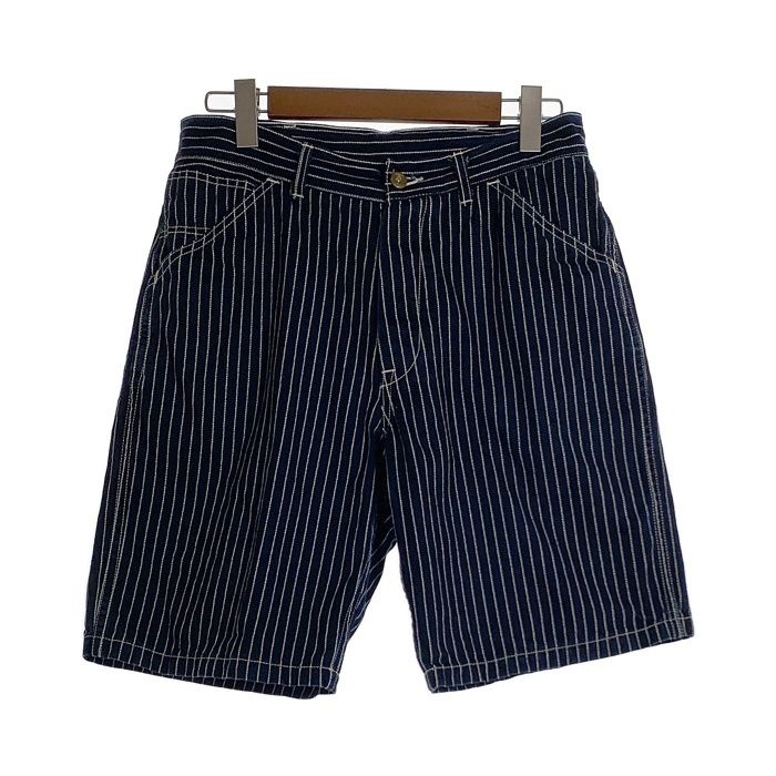 JOE McCOY ジョーマッコイ 8HOUR UNION ウォバッシュストライプ ワーク ショートパンツ ネイビー Size 32