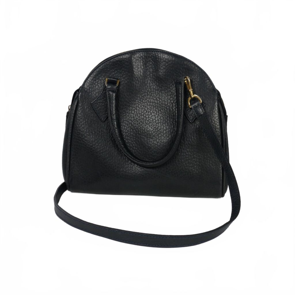 ジルサンダー JIL SANDER レザー ショルダーバッグ ハンドバッグ 2WAY 紺 ダークネイビー