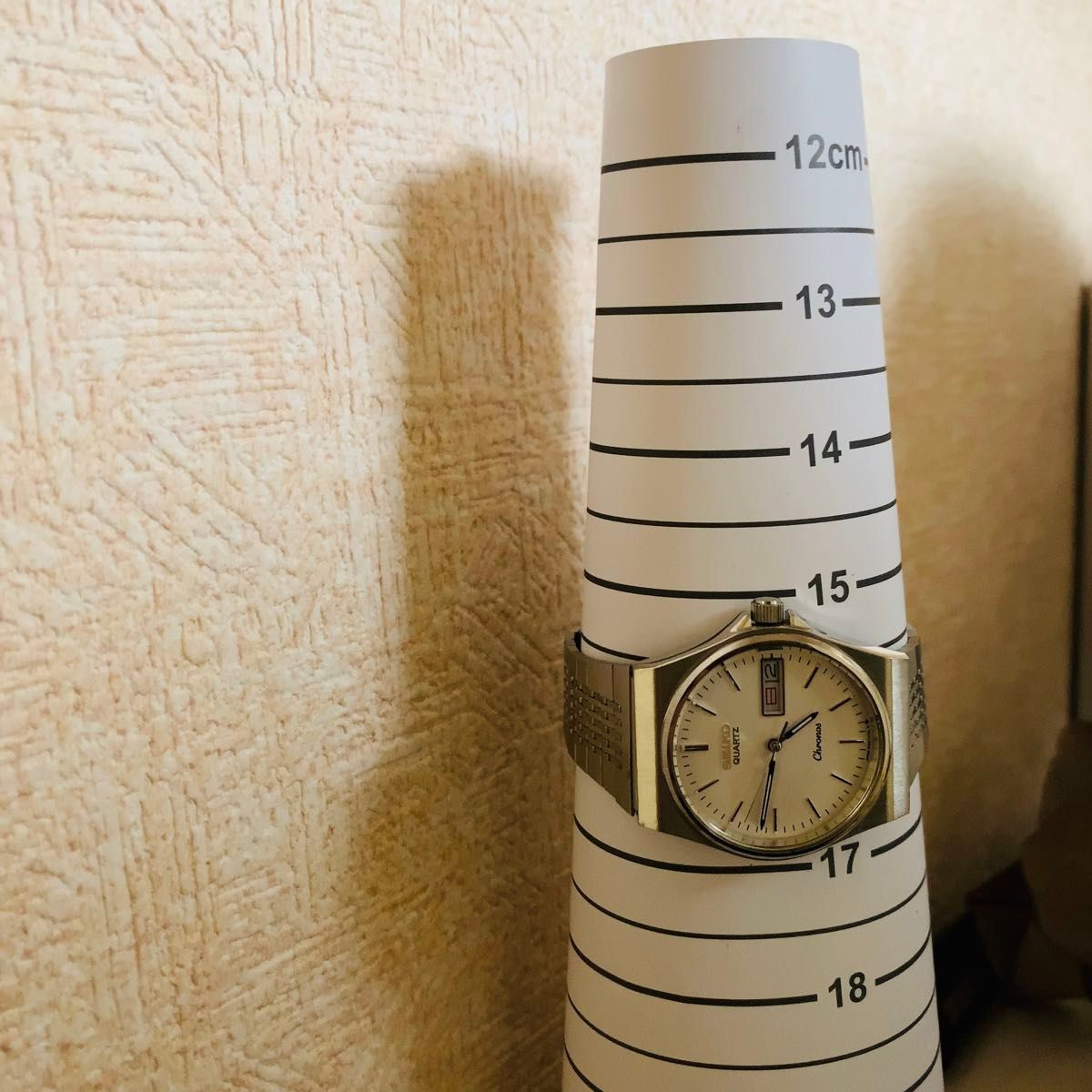 SEIKO クオーツ 8123-7090 腕時計 クロノス セイコー 電池 白文字盤